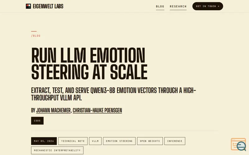 Screenshot of Eigenweltlabs