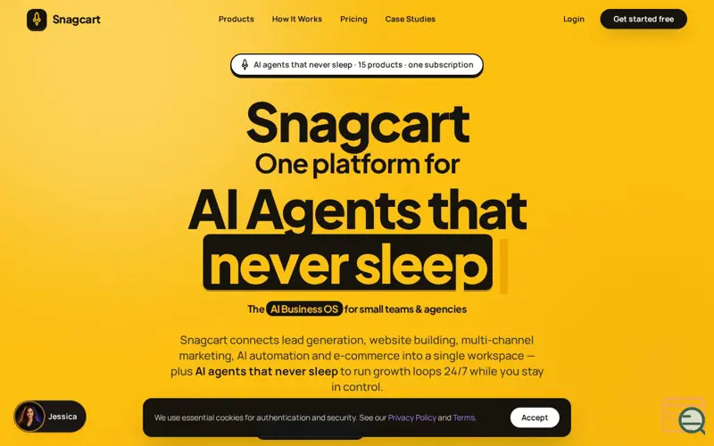 Screenshot of Snagcart