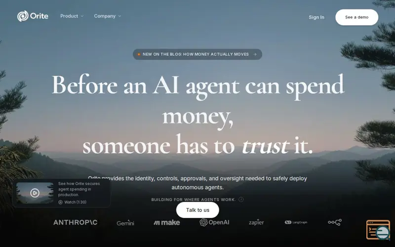 Screenshot of Orite