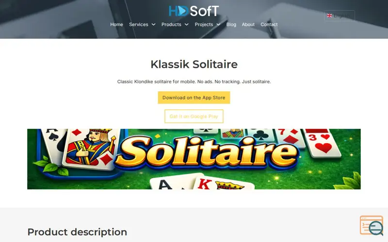 Screenshot of Klassik Solitaire