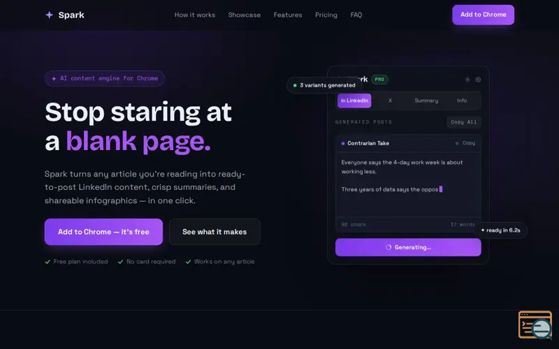 Screenshot of Spark