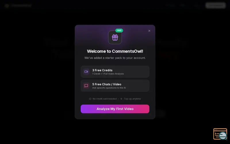 Screenshot of CommentsOwl