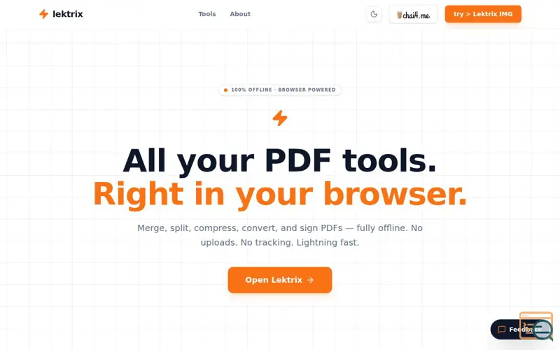 Screenshot of lektrix PDF