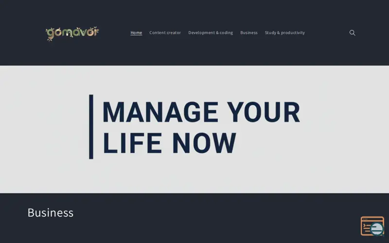 Screenshot of gomavor