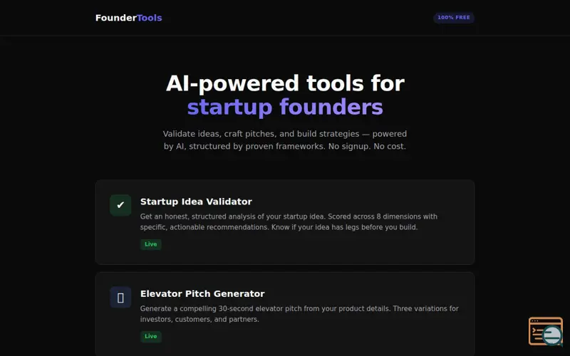 Screenshot of Tools