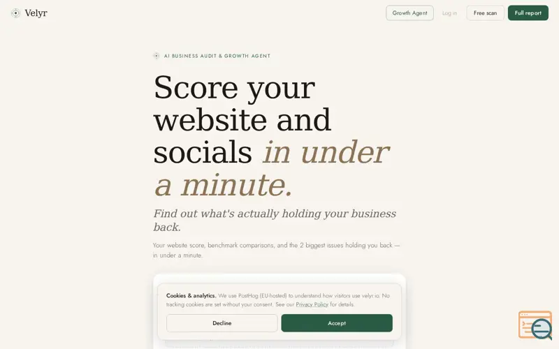 Screenshot of Velyr