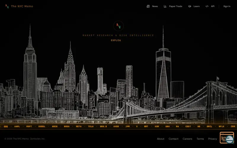 Screenshot of The NYC Memo