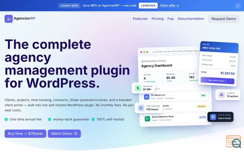 Screenshot of AgenciesWP