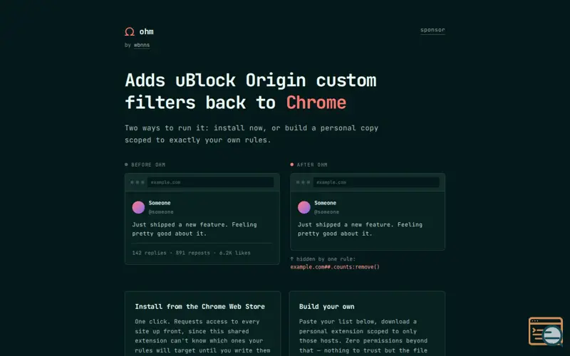 Screenshot of Ohm