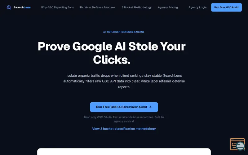 Screenshot of SearchLens