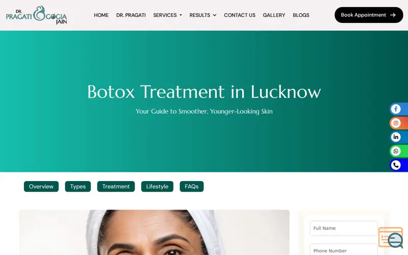 Screenshot of Botox Treatment in Lucknow