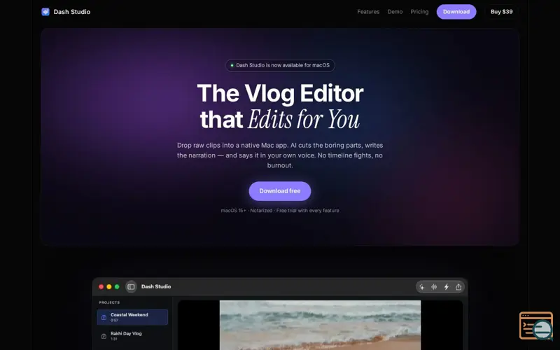Screenshot of Dash Studio
