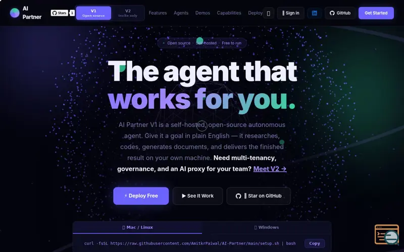 Screenshot of AI Partner