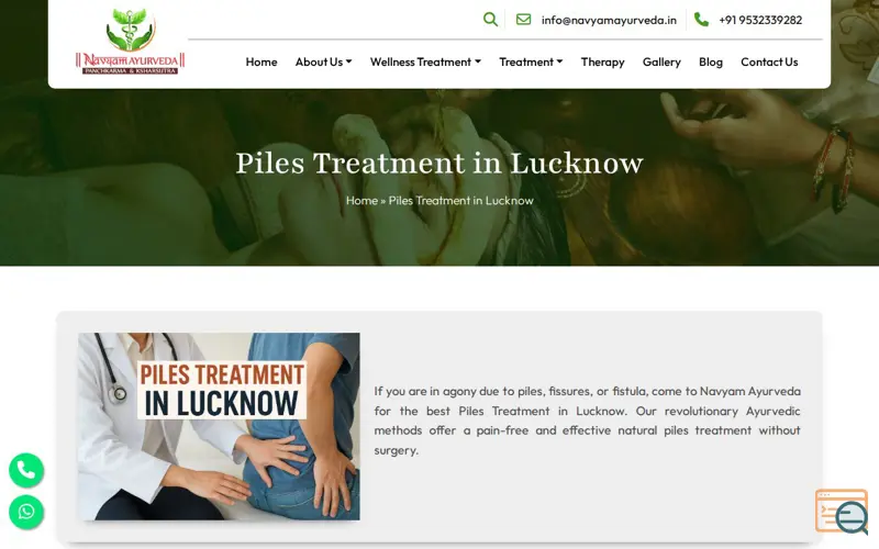 Screenshot of Navyam Ayurveda