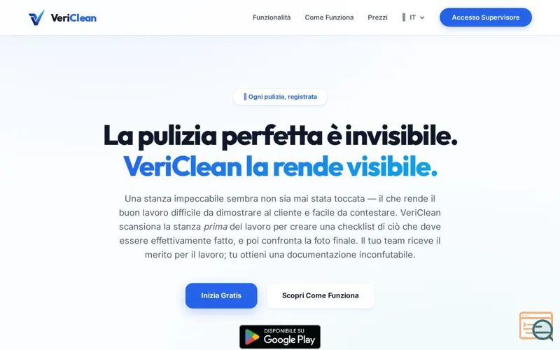 Screenshot of VeriClean