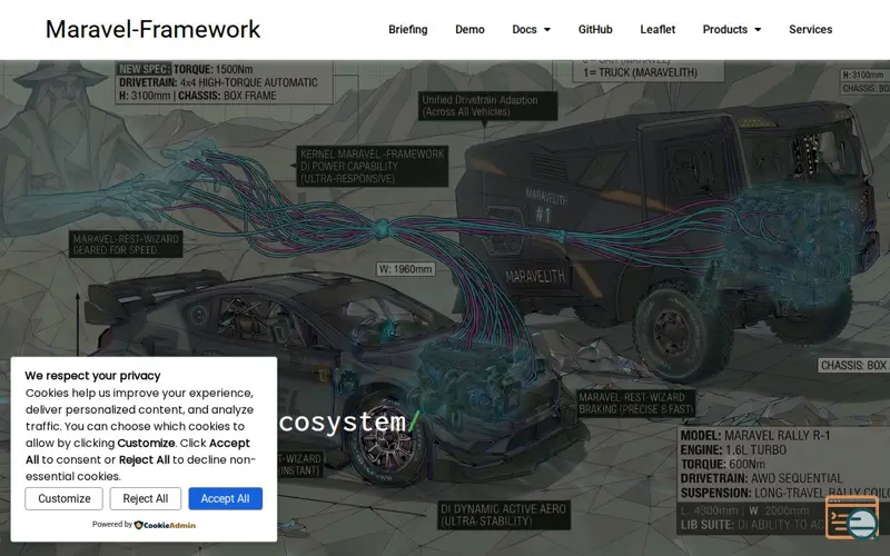 Screenshot of Maravel-Framework