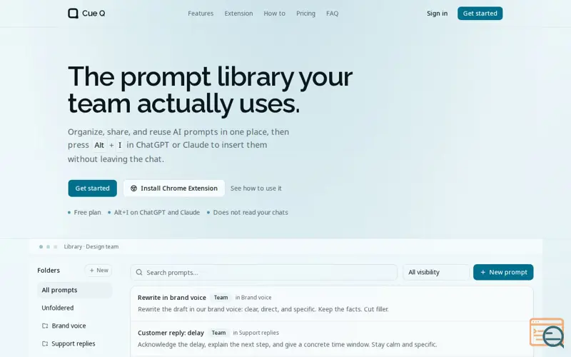 Screenshot of Cue Q