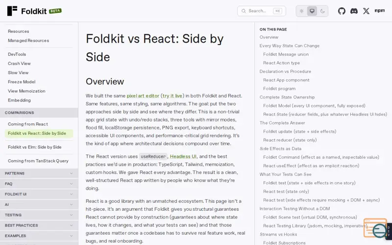 Screenshot of Foldkit