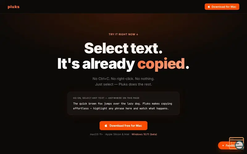 Screenshot of Pluks