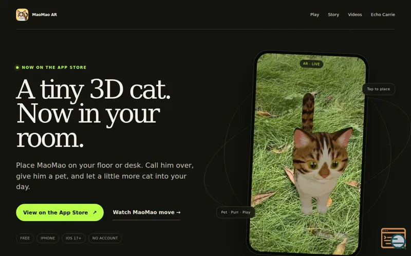 Screenshot of MaoMao AR