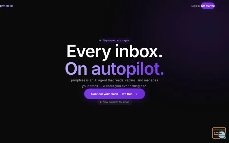 Screenshot of prmptree — every inbox. on autopilot.