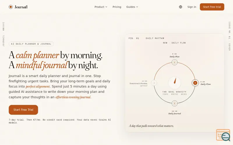 Screenshot of Journail — AI Daily Planner, Goal Tracking & Journal