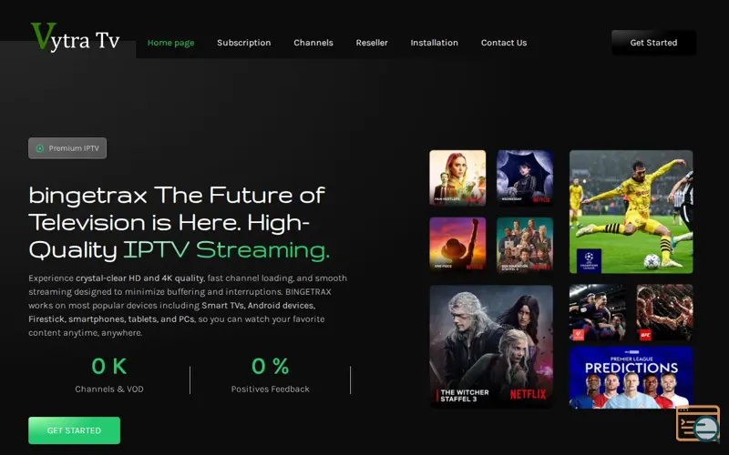 Screenshot of VytraTV