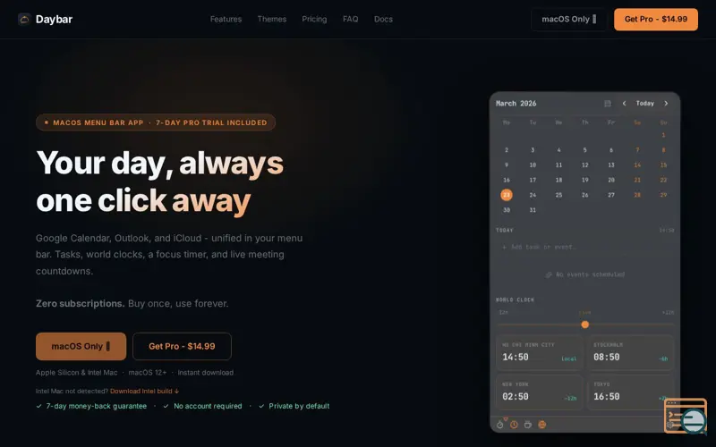 Screenshot of Daybar