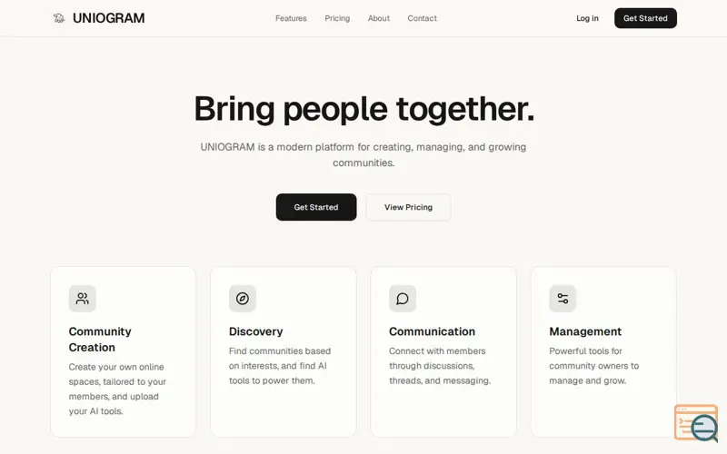 Screenshot of UNIOGRAM 