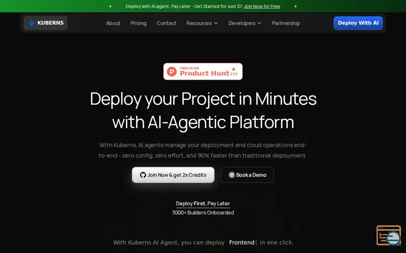 Screenshot of Kuberns