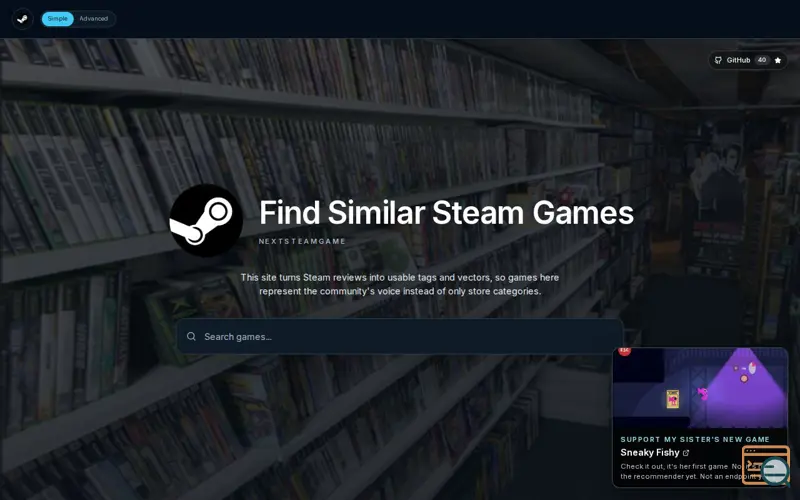 Screenshot of NextSteamGame