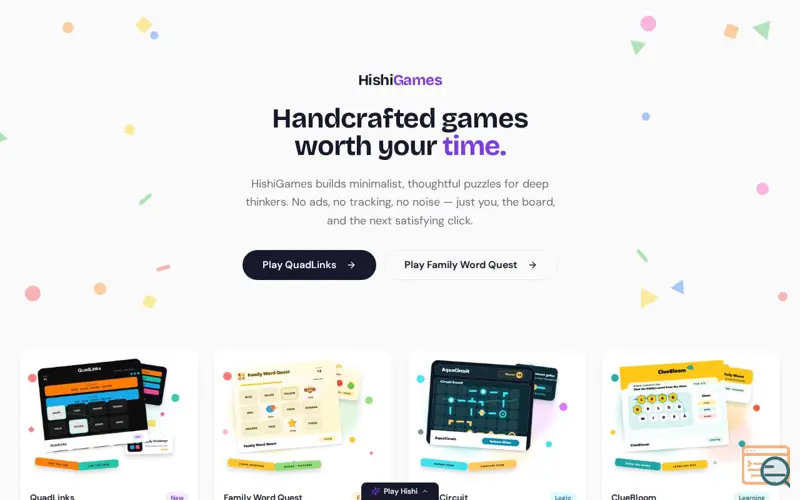 Screenshot of HishiGames