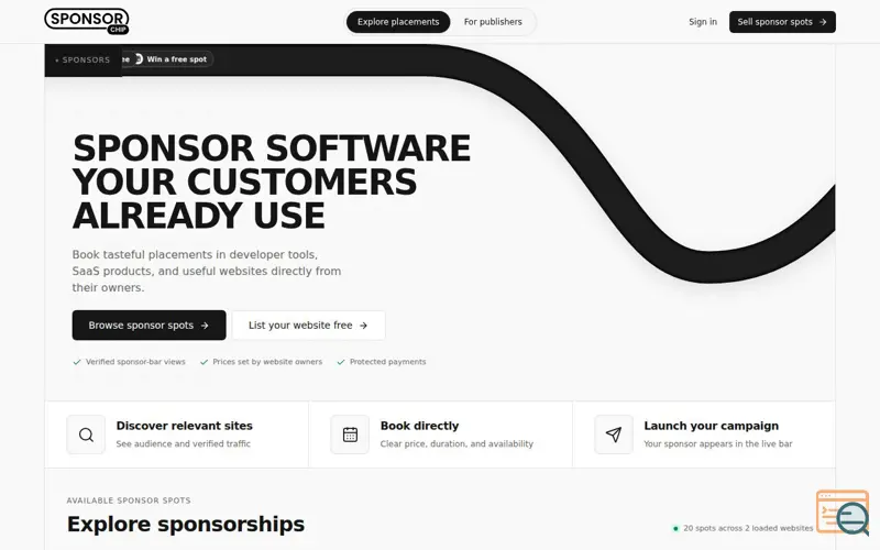 Screenshot of Sponsor Chip — Sponsor great software