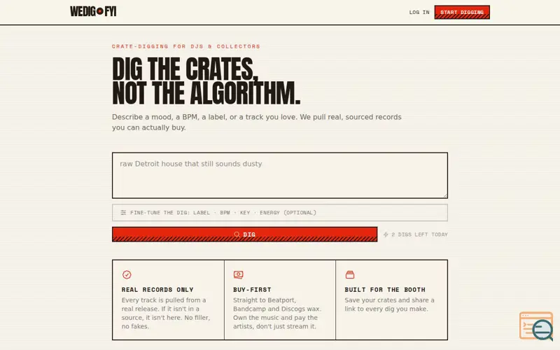 Screenshot of Wedig
