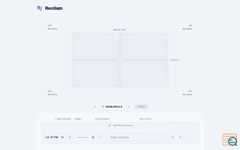 Screenshot of Reclium