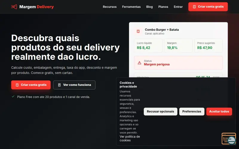 Screenshot of Margem Delivery