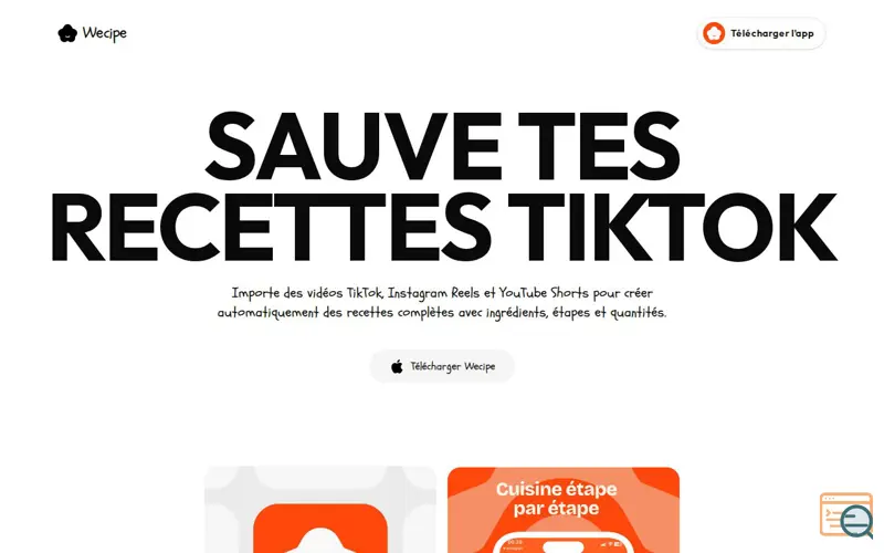 Screenshot of Wecipe