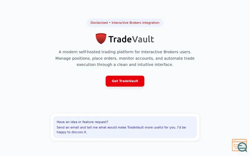 Screenshot of tradingclient