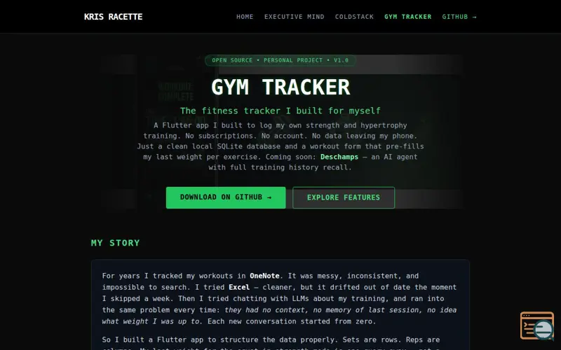 Screenshot of Kris Racette