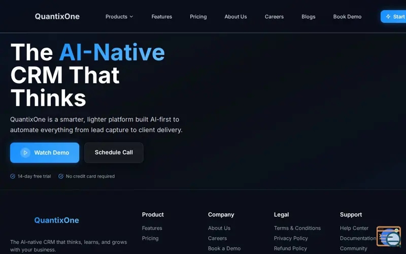 Screenshot of QuantixOne