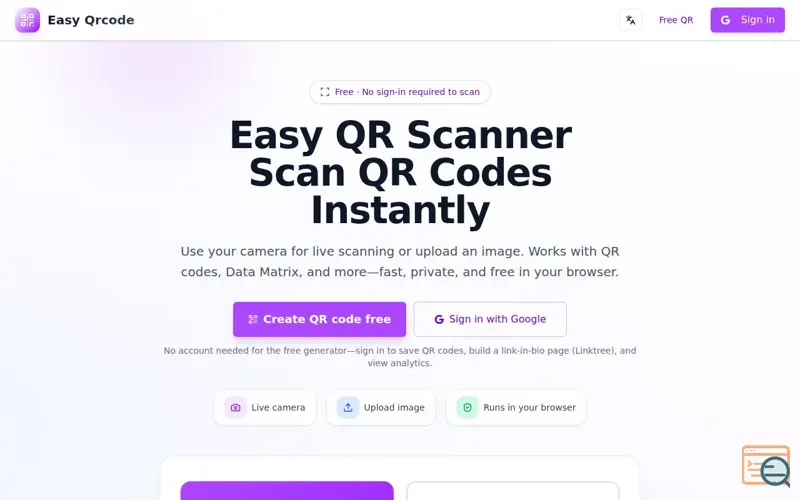 Screenshot of Easy Qrcode