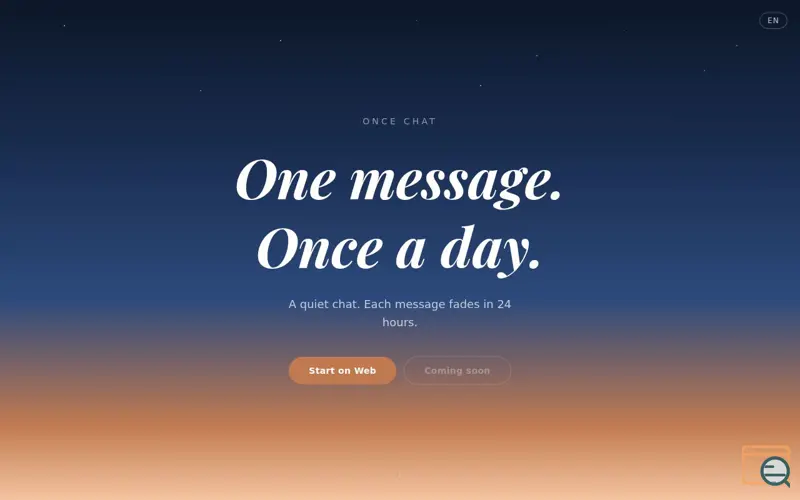Screenshot of OnceChat