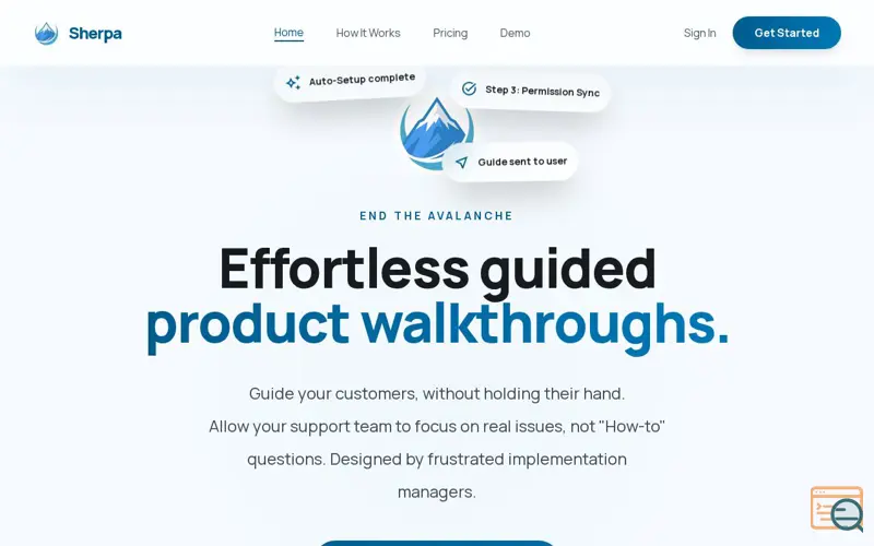 Screenshot of Sherpa