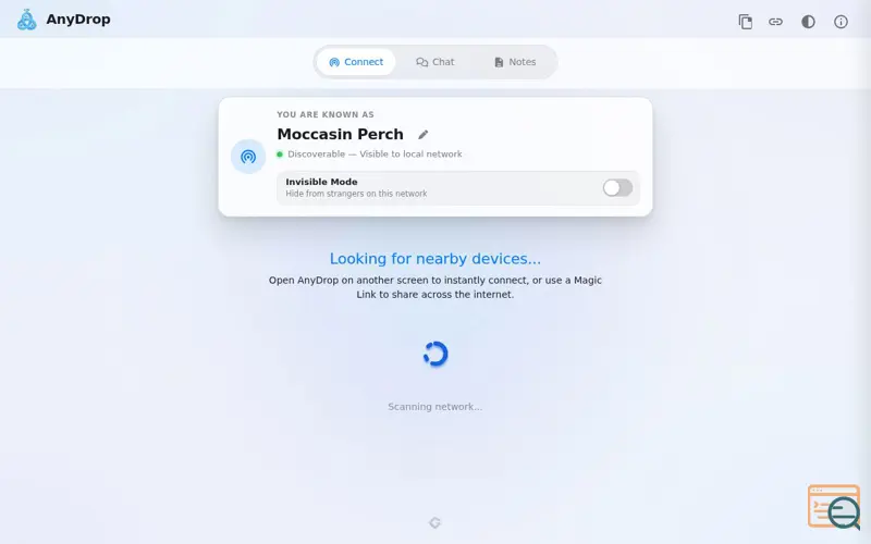 Screenshot of AnyDrop