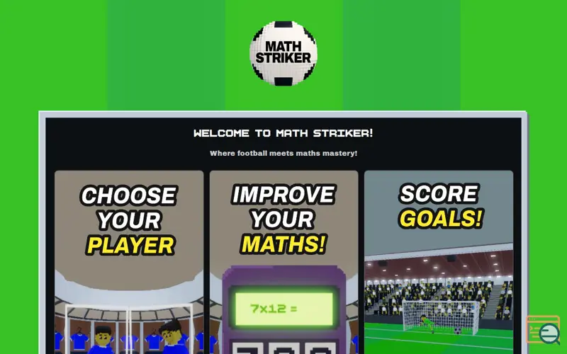 Screenshot of Math Striker