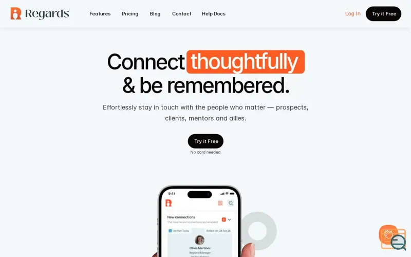 Screenshot of Regards