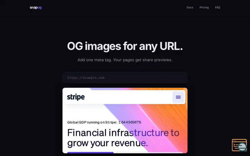 Screenshot of SnapOG - Easy, SEO Friendly Social Cards