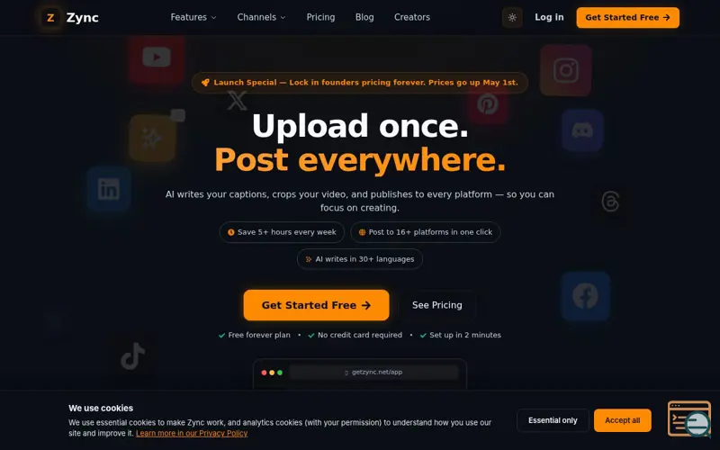 Screenshot of Zync
