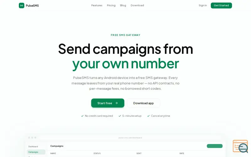 Screenshot of PulseSMS