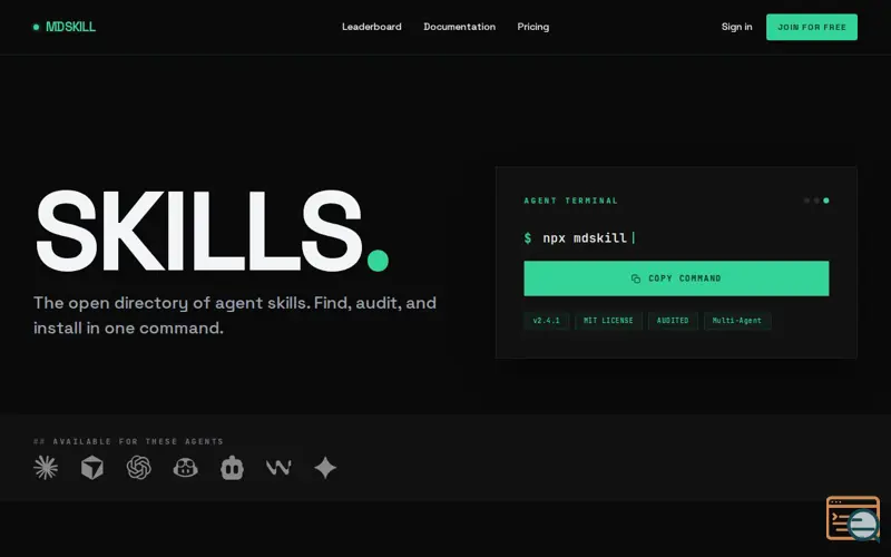 Screenshot of MDSkill
